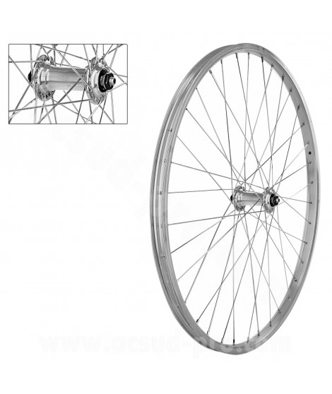 ROUE AVANT 26" BLOCAGE M110 Argent 26" - MICHE MAGNUM 36T