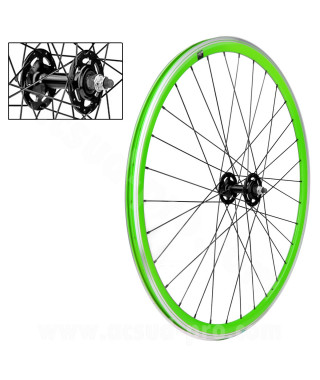 ROUE AVANT VELO 700C VELOX FIXIE VERTE ALU 30mm