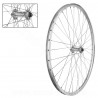 ROUE AVANT VELO 700x35 VTC 28" BLOCAGE JANTE ARGENT MACH1 ER10. MOYEU MICHE MAGNUM V-BRAKE 36 TROUS (ETRTO 19-622)