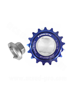 ROUE LIBRE 1V. MONOVITESSE 16 DENTS TOKEN BLEU