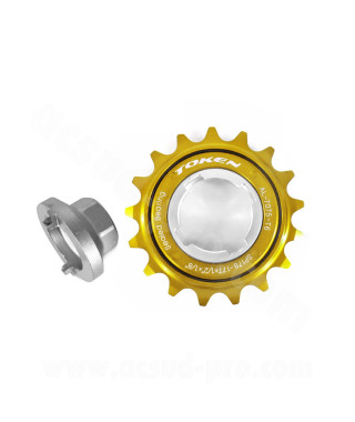 ROUE LIBRE 1V. MONOVITESSE 16 DENTS TOKEN OR