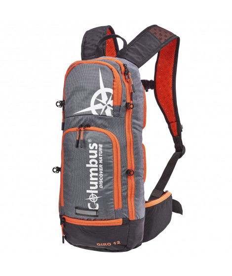 SAC A DOS COLUMBUS GIRO 12 GRIS ORANGE 12L