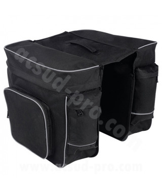 SACOCHE VELO DOUBLE ARRIERE TISSU 38L