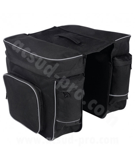 SACOCHE VELO DOUBLE ARRIERE TISSU 38L