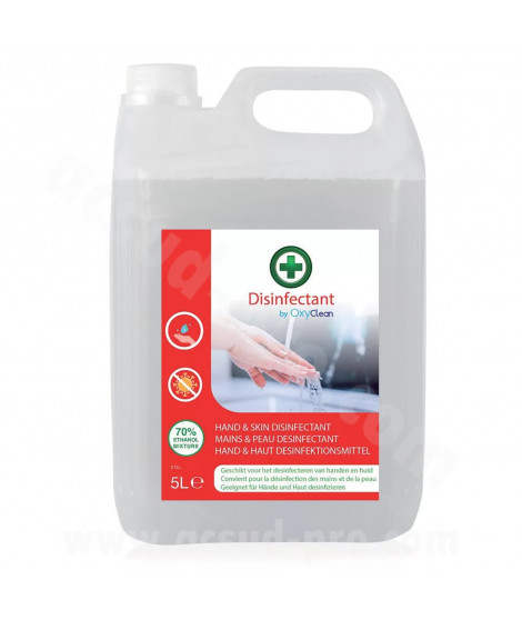 SOLUTION HYDROALCOOLIQUE DESINFECTANTE MAINS 5L