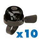 SONNETTE TIMBRE A LEVIER NOIR Ø38mm (LOT DE 10)
