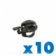 SONNETTE TIMBRE GONG NOIR Ø40mm (LE LOT DE 10)