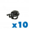SONNETTE TIMBRE GONG NOIR Ø40mm (LE LOT DE 10)