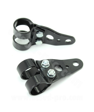 SUPPORT DE PHARE CYCLO Ø26/28 NOIR PEUGEOT 103 SP SPX / MBK 51 (LA PAIRE)