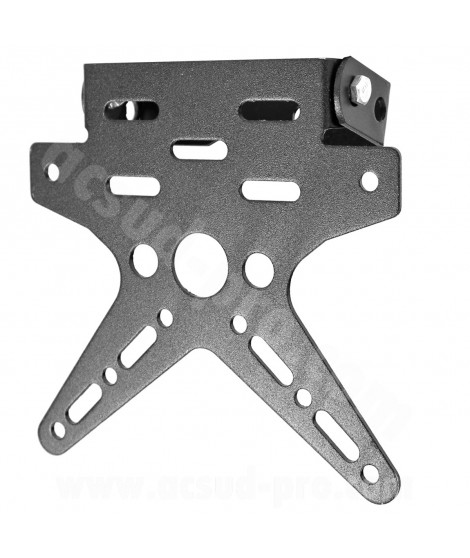 SUPPORT DE PLAQUE MOTO D IMMATRICULATION UNIVERSEL NOIR