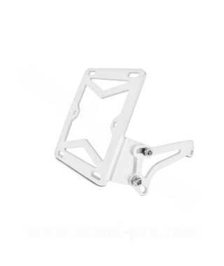 SUPPORT LATERAL PLAQUE IMMATRICULATION ADAPT. YAMAHA BOOSTER / NITRO BLANC