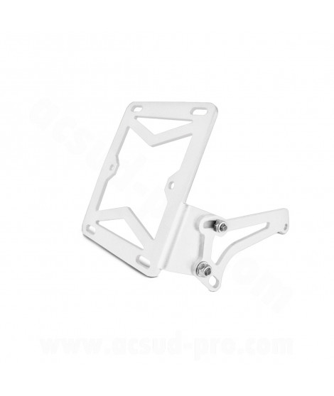 SUPPORT LATERAL PLAQUE IMMATRICULATION ADAPT. YAMAHA BOOSTER / NITRO BLANC
