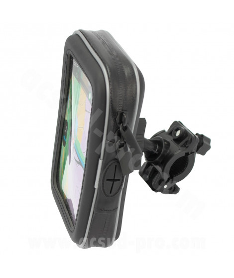 SUPPORT UNIVERSEL IMPERMEABLE POUR SMARTPHONE TELEPHONE / GPS ADAPT SCOOTER / MOTO (FIXATION GUIDON)