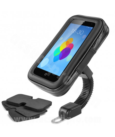 SUPPORT UNIVERSEL IMPERMEABLE POUR SMARTPHONE -TELEPHONE  / GPS ADAPT SCOOTER / MOTO (FIXATION RETROVISEUR)