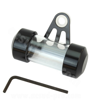 SUPPORT VIGNETTE ASSURANCE OPM CYLINDRIQUE NOIR (LONGUEUR : 70mm) ARCHIVE MOTORCYCLE
