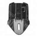 TABLIER ARRIERE / PROTEGE JAMBES ADAPT. MBK 50 BOOSTER 2004 / YAMAHA 50 BWS 2004  NOIR METAL