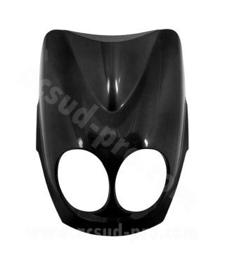 TABLIER AVANT ADAPT. MBK 50 OVETTO 2008-2010 /  YAMAHA 50 NEOS 2008-2010  NOIR METAL