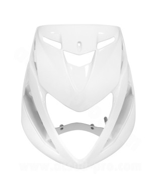 TABLIER AVANT ADAPT. PIAGGIO ZIP 50 2T AIR / 4T LIQUIDE H2O BLANC