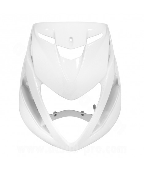 TABLIER AVANT ADAPT. PIAGGIO ZIP 50 2T AIR / 4T LIQUIDE H2O BLANC