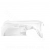 TABLIER AVANT INFERIEUR DROIT ADAPT. MBK 50 OVETTO 2008-2010 /  YAMAHA 50 NEOS 2008-2010  BLANC