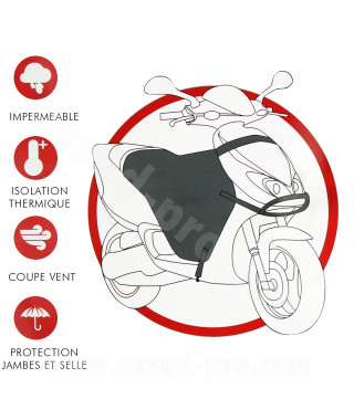 TABLIER UNIVERSEL WATERPROOF TNT SCOOTER / MAXI SCOOTER  (PROTECTION PILOTE + SELLE)