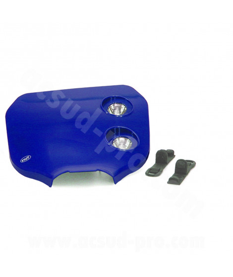TETE DE FOURCHE ENDURO BI HALOGENE CROSS BLEU  *