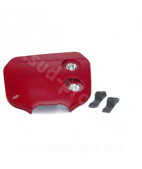 TETE DE FOURCHE ENDURO BI HALOGENE CROSS ROUGE *