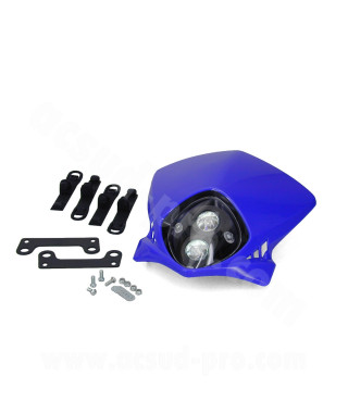 TETE DE FOURCHE ENDURO BI HALOGENE DUKE BLEU  *