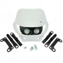 TETE DE FOURCHE ENDURO HALOGENE DOUBLE OPTIQUE BLANC *
