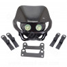 TETE DE FOURCHE ENDURO HALOGENE DOUBLE OPTIQUE NOIR *
