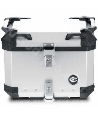 TOP CASE MOTO COOCASE X1 ALUMINIUM SERIES 40 LITRES GRIS (LIVRE AVEC PLATINE)