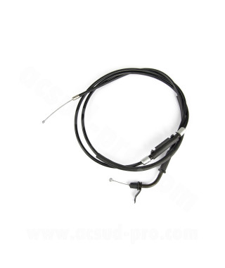 TRANSMISSION GAZ COMPLETE SCOOTER ADAPT. MBK 50 BOOSTER 2004-2017 / YAMAHA 50 BWS 2004-2017  (CABLE + GAINE)