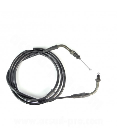 TRANSMISSION GAZ COMPLETE SCOOTER ADAPT. SCOOTER GY6 199CM (CABLE + GAINE) - (VISSE POIGNEE DE GAZ)