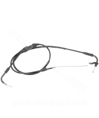 TRANSMISSION GAZ MOTO ADAPT. RIEJU MRT 50cc 2009-2020  (CABLE + GAINE) (OEM : 0 / 000.550.5005)