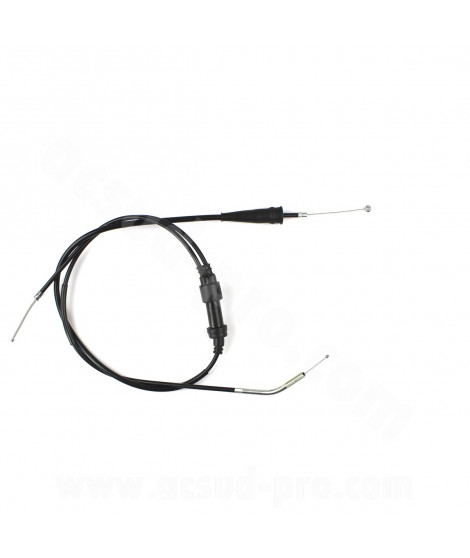 TRANSMISSION GAZ MOTO COMPLET ADAPT. DERBI 50 SENDA 2010  / GILERA 50 SMT /  RCR 2010  (867136)  (CABLE + GAINE)