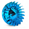 TURBINE REFROIDISSEMENT ADAPT. MBK BOOSTER / BW'S / STUNT / SLIDER / OVETTO / NEOS  ( MOTEUR MINARELLI A/C ) BLEU ANODISE