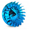 TURBINE REFROIDISSEMENT ADAPT. MBK BOOSTER / BW'S / STUNT / SLIDER / OVETTO / NEOS  ( MOTEUR MINARELLI A/C ) BLEU ANODISE