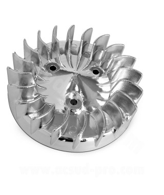 TURBINE REFROIDISSEMENT ADAPT. MBK BOOSTER / BW'S / STUNT / SLIDER / OVETTO / NEOS  ( MOTEUR MINARELLI A/C )  CHROME