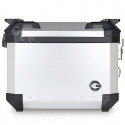 VALISE MOTO LATERALE COOCASE X2 ALUMINIUM SERIES 36 LITRES GRIS (LIVRE  LA PAIRE)