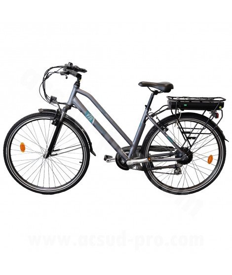 VELO DE VILLE ELECTRIQUE EZO BELLEVILLE  28 - 500Wh GRIS/BLEU