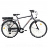 VELO ELECTRIQUE EZO BELLEVILLE 28 HOMME- 500Wh GRIS ORANGE