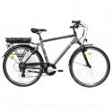VELO ELECTRIQUE EZO BELLEVILLE 28 HOMME- 500Wh GRIS VERT