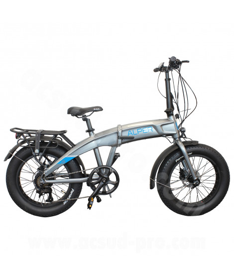 VELO ELECTRIQUE PLIANT EZO ALPER ROAD 20 - 400Wh GRIS BLEU