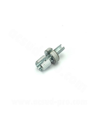 VIS CREUSE TENDEUR DE CABLE TENDEUR M6 X 1.00 LONG 28mm ALUMINIUM  GAINE DE 6mm (VENDU A L UNITE)