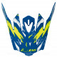 VISIERE CASQUE CROSS NOEND CRACKED BLEU