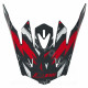 VISIERE CASQUE CROSS NOEND CRACKED ROUGE
