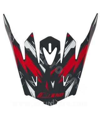 VISIERE CASQUE CROSS NOEND CRACKED ROUGE