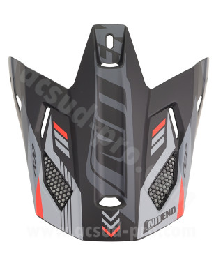 VISIERE CASQUE CROSS NOEND DAGGER NOIR / ROUGE MAT