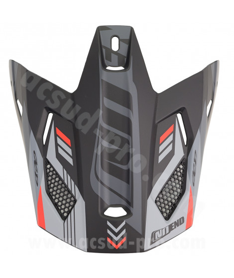 VISIERE CASQUE CROSS NOEND DAGGER NOIR / ROUGE MAT