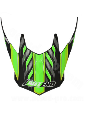 VISIERE CASQUE CROSS NOEND DEFCON 5 BLACK/GREEN MAT